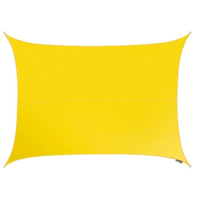 Primrose 5m x 4m Waterproof Patio Sun Shade Sail Canopy 98% UV Block Free Rope in Yellow - image 1