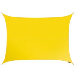 Primrose 5m x 4m Waterproof Patio Sun Shade Sail Canopy 98% UV Block Free Rope in Yellow - thumbnail 1