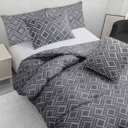 Grace Luxury Double Duvet Cover Set with Matching Pillowcases in Charcoal - Size: Single - thumbnail 4