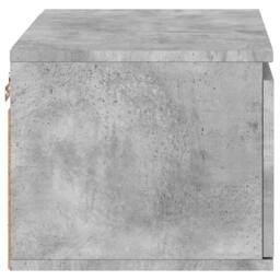 Berkfield Home Durable Wall-mounted Bedside Cabinet with LED Lights Concrete Gery in Grey - thumbnail 8