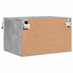 Berkfield Home Durable Wall-mounted Bedside Cabinet with LED Lights Concrete Gery in Grey - thumbnail 9