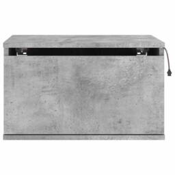 Berkfield Home Durable Wall-mounted Bedside Cabinet with LED Lights Concrete Gery in Grey - thumbnail 7