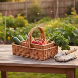 Red Hamper Wicker Set of 3 Cheshire Small Garden Trugs in Brown - thumbnail 2