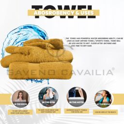 GAVENO CAVAILIA Miami Towel in Yellow - Size: Bath Sheet - thumbnail 2