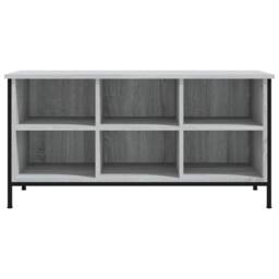 Berkfield Home Shoe Cabinet Grey Sonoma 100x35x50 cm Engineered Wood - Size: 100 x 35 x 50 cm - thumbnail 5
