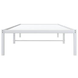 Berkfield Home Metal Bed Frame without Mattress White 90x200cm - Size: 90x200 cm - thumbnail 5