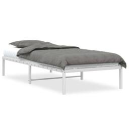 Berkfield Home Metal Bed Frame without Mattress White 90x200cm - Size: 90x200 cm - thumbnail 1
