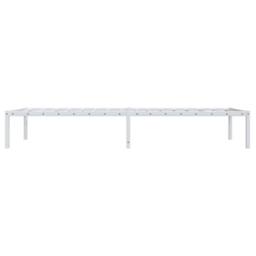 Berkfield Home Metal Bed Frame without Mattress White 90x200cm - Size: 90x200 cm - thumbnail 6