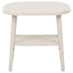 Wyld and Coco Off-White Bistro Set - 2 Low Chairs and Table in White - thumbnail 9