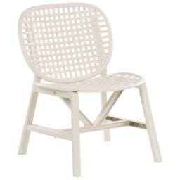 Wyld and Coco Off-White Bistro Set - 2 Low Chairs and Table in White - thumbnail 3