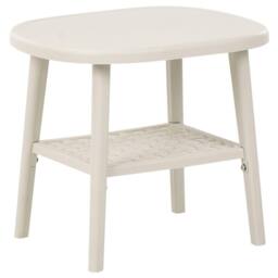 Wyld and Coco Off-White Bistro Set - 2 Low Chairs and Table in White - thumbnail 8