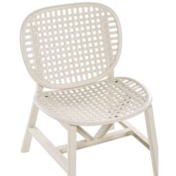 Wyld and Coco Off-White Bistro Set - 2 Low Chairs and Table in White - thumbnail 7