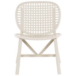 Wyld and Coco Off-White Bistro Set - 2 Low Chairs and Table in White - thumbnail 5
