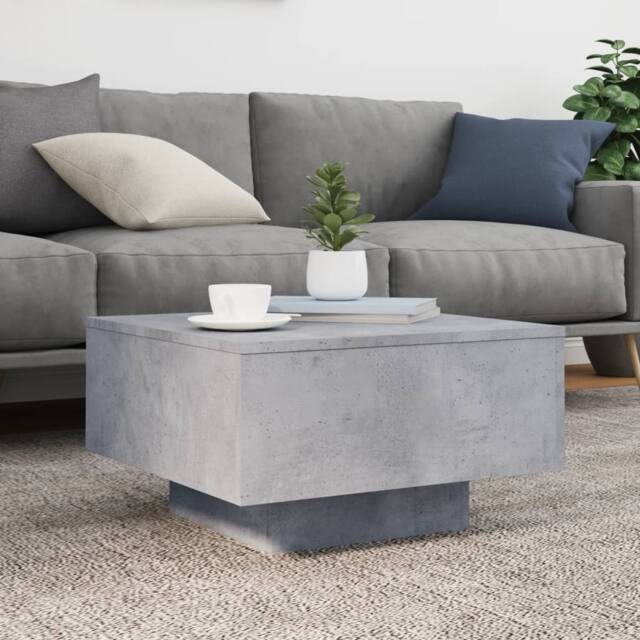Berkfield Home Modern Coffee Table Concrete Grey 55x55x31 cm Engineered Wood - Size: 55 x 55 x 31 cm - image 1