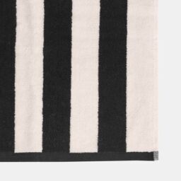 OHS Stripe 100% Cotton Bath Towel Hotel Quality Soft Absorbent in White - thumbnail 5