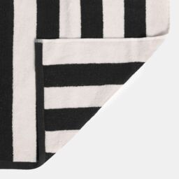 OHS Stripe 100% Cotton Bath Towel Hotel Quality Soft Absorbent in White - thumbnail 4