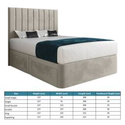 Casani Leyburn Upholstered Beige Soft Velvet Designer Bed Frame in Cream - Size: Single - thumbnail 8