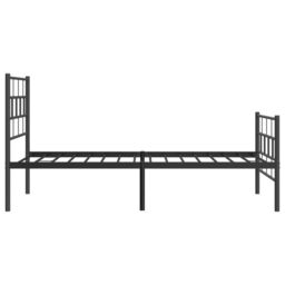 Berkfield Home Metal Bed Frame with Headboard & Footboard Black 90x200 cm - thumbnail 6