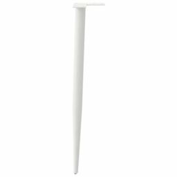 Berkfield Home Coffee Table Legs Conical Shape 4 pcs White 72-73 cm Steel - thumbnail 6