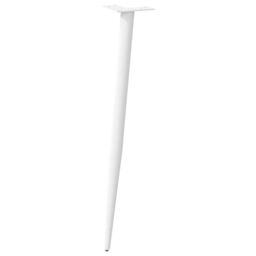Berkfield Home Coffee Table Legs Conical Shape 4 pcs White 72-73 cm Steel - thumbnail 4