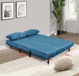KOSY KOALA Double Sofa Bed Sleeper Foldable Portable Pillow Lounge Couch Blue Sofa Bed Living Room Furniture - thumbnail 5