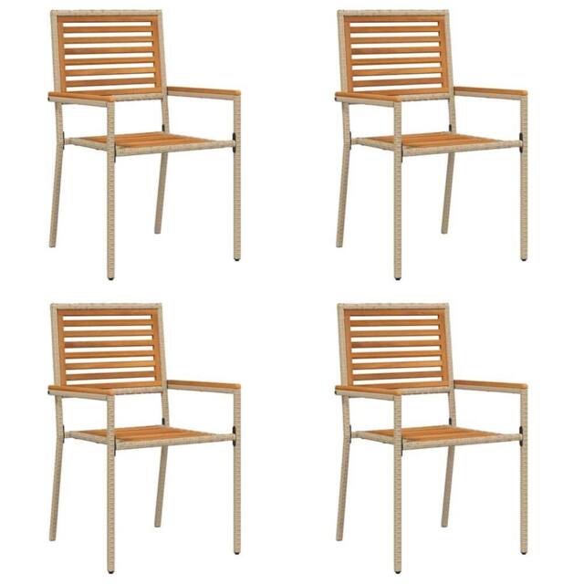 Berkfield Home Outdoor Chairs 4 pcs 54 x 56 x 90 cm in Cream - image 1