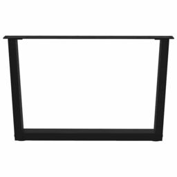 Berkfield Home Dining Table Legs V-Shape 2 pcs Black 70x(42-43.3) cm Steel - thumbnail 4