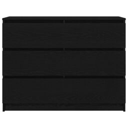 Berkfield Home Sideboard Black Oak 100x35x76 cm Engineered Wood - Size: 100 x 35 x 76 cm - thumbnail 6