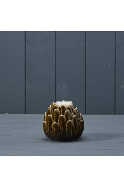 KDMD Green Ceramic Flower Tealight - image 1