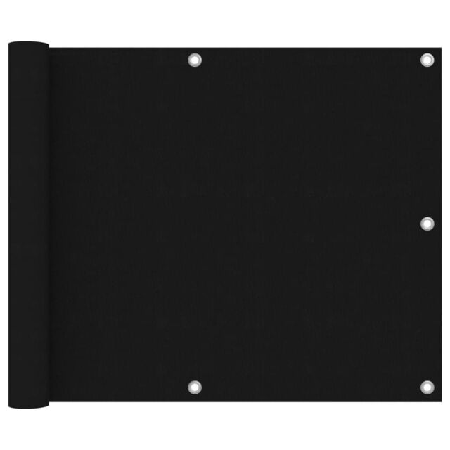 Berkfield Home Balcony Screen Black 75x600 cm Oxford Fabric - image 1