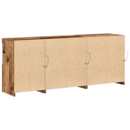 Berkfield Home Sideboard with LED Lights Old Wood 162x37x67 cm Engineered Wood in Brown - Size: 162 x 37 x 67 cm - thumbnail 8