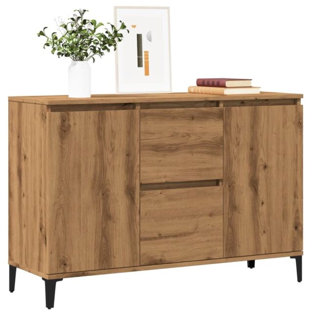 Berkfield Home Sideboard Artisan Oak 102x35x70 cm Engineered Wood in Brown - Size: 102 x 35 x 70 cm - image 1