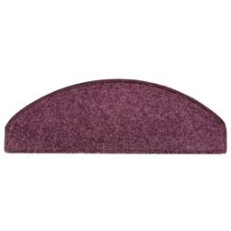 Berkfield Home Comfortable Carpet Stair Treads 15 pcs Dark Purple 65x21x4 cm - Size: Medium - thumbnail 6