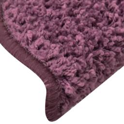 Berkfield Home Comfortable Carpet Stair Treads 15 pcs Dark Purple 65x21x4 cm - Size: Medium - thumbnail 7