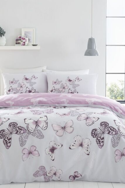 Catherine Lansfield 'Scatter Butterfly' Duvet Set in Purple - Size: Single - image 1