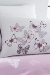 Catherine Lansfield 'Scatter Butterfly' Duvet Set in Purple - Size: Single - thumbnail 2