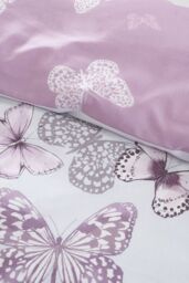 Catherine Lansfield 'Scatter Butterfly' Duvet Set in Purple - Size: Single - thumbnail 3