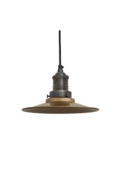 Industville Brooklyn Flat Pendant, 8 Inch, Brass, Pewter Holder in Bronze - thumbnail 4