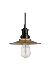 Industville Brooklyn Flat Pendant, 8 Inch, Brass, Pewter Holder in Bronze - thumbnail 3