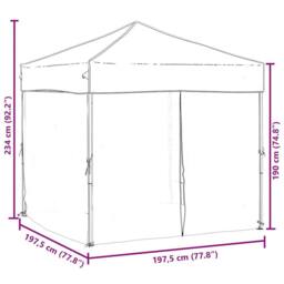 Berkfield Home Decorative Folding Party Tent with Sidewalls Cream 2x2 m - thumbnail 9
