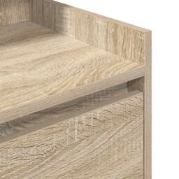 Berkfield Home Bedside Cabinet with 2 Drawers Sonoma Oak 38x34x80 cm in Brown - Size: 38 x 34 x 80 cm - thumbnail 9
