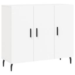 Berkfield Home Sideboard White 90x34x80 cm Engineered Wood - Size: 90 x 34 x 80 cm - thumbnail 3