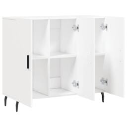 Berkfield Home Sideboard White 90x34x80 cm Engineered Wood - Size: 90 x 34 x 80 cm - thumbnail 5