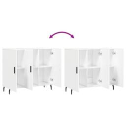 Berkfield Home Sideboard White 90x34x80 cm Engineered Wood - Size: 90 x 34 x 80 cm - thumbnail 9