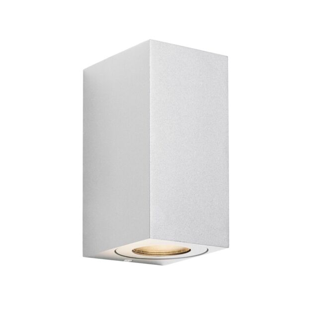 Nordlux Modern Outdoor Wall Light White Aluminium GU10 Coastal/Marine Safe - Mains Powered, IP44 - image 1