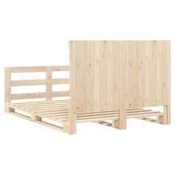 Berkfield Home Beautiful Bed Frame without Mattress with Headboard 140x200 cm So in Natural - thumbnail 9