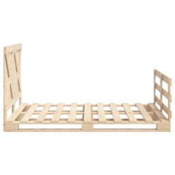 Berkfield Home Beautiful Bed Frame without Mattress with Headboard 140x200 cm So in Natural - thumbnail 8