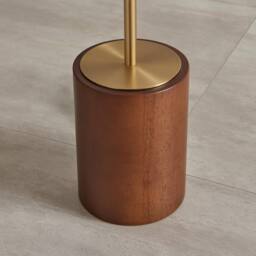 FurnitureboxUK Theo White & Wood Standing Floor Lamp in Walnut - thumbnail 5