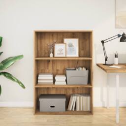 Berkfield Home Bookcase Artisian Oak 80x30x114 cm Engineered Wood in Brown - Size: 80 x 30 x 114 cm - thumbnail 3