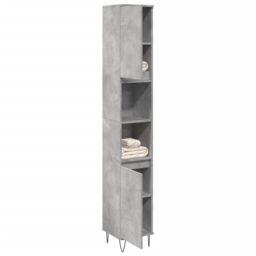 Berkfield Home Bathroom Cabinet Concrete Grey 30x30x190 cm Engineered Wood - Size: 30 x 30 x 190 cm - thumbnail 1